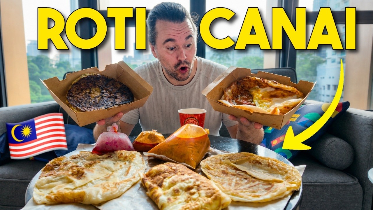 Our roti taste test: roti canai, roti telur, bird's nest roti, roti bom, and murtabak in Kuala Lumpur.