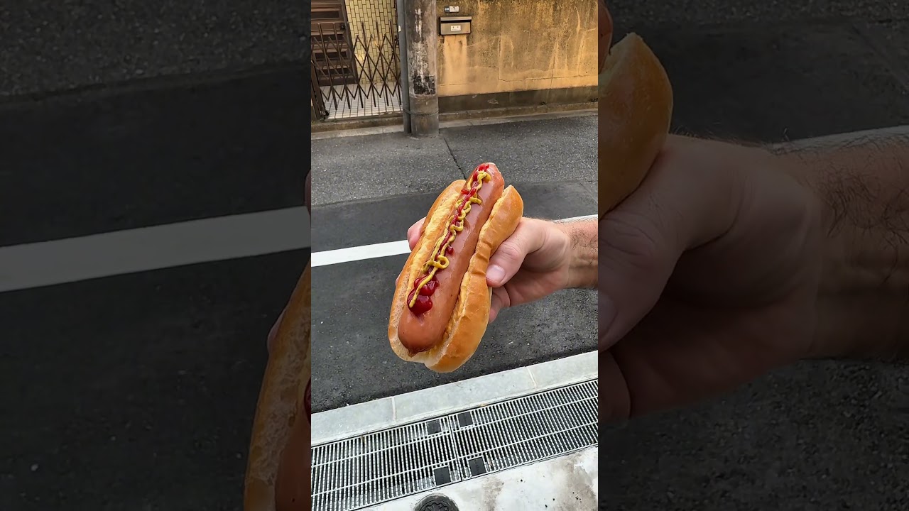 Our egg salad Big Frank hot dog hack at 7-Eleven in Japan.
